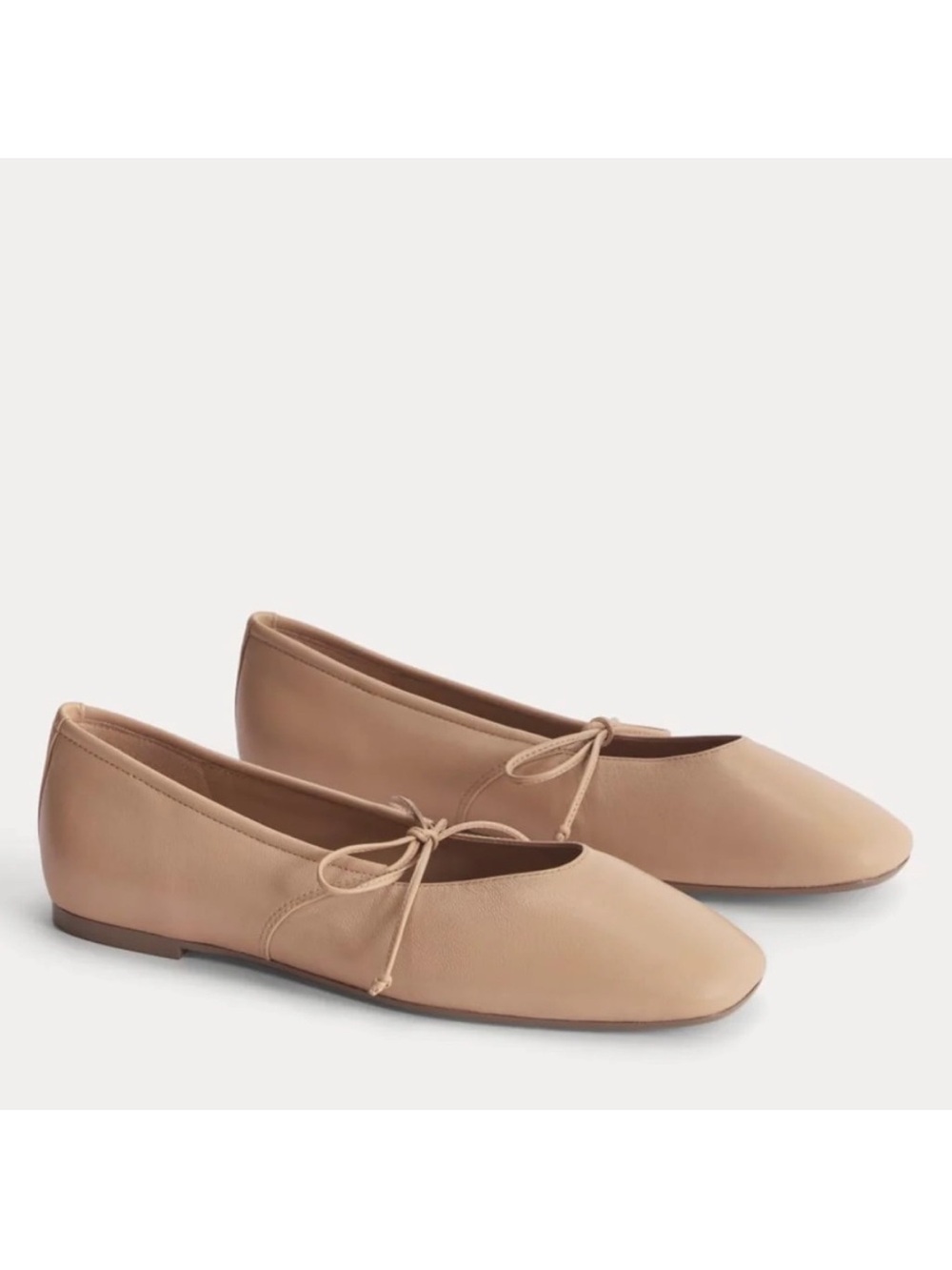 Everlane Leather Keyhole Flat 6.5 Blush Tan